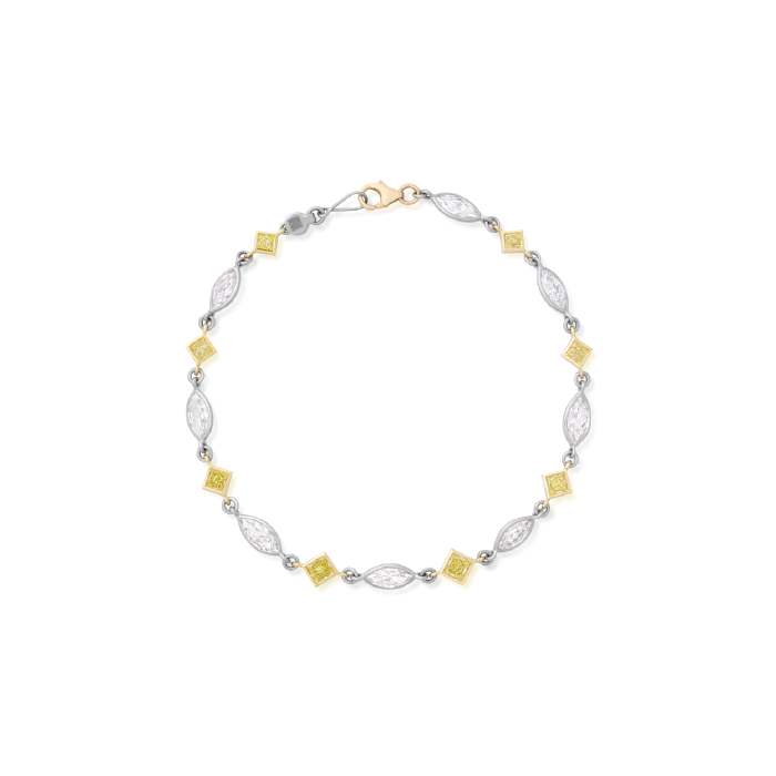 4.17-Carat-Fancy-Yellow-and-White-Diamond-Bracelet